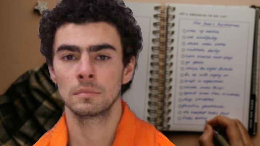 Luigi Mangione y su cuaderno