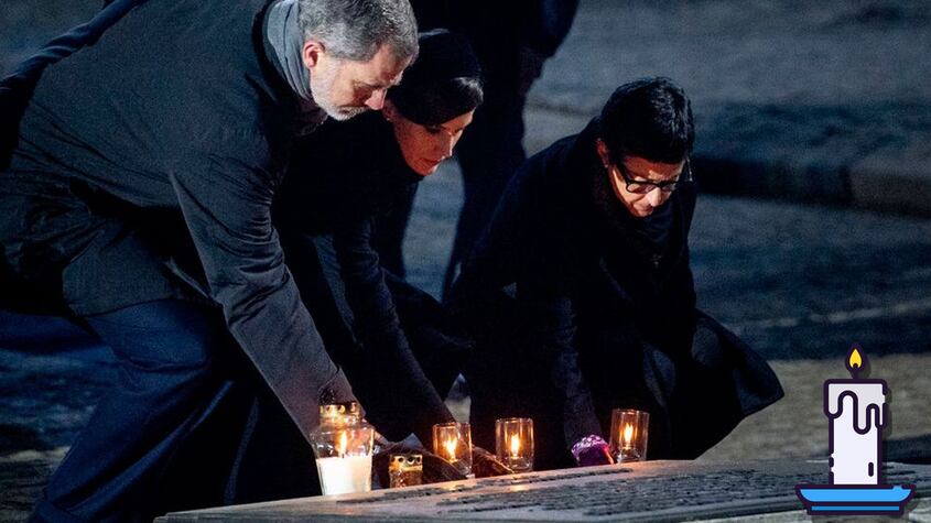 Rey Felipe VI y Reina Letizia en Auschwitz