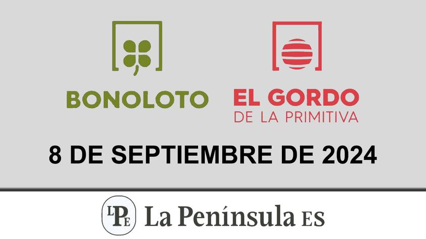 BonoLoto y El gordo de La Primitiva: Resultados del domingo 8 de septiembre de 2024