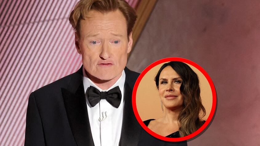 Conan O'Brien y Karla Sofía Gascón en los Premios Óscar 2025