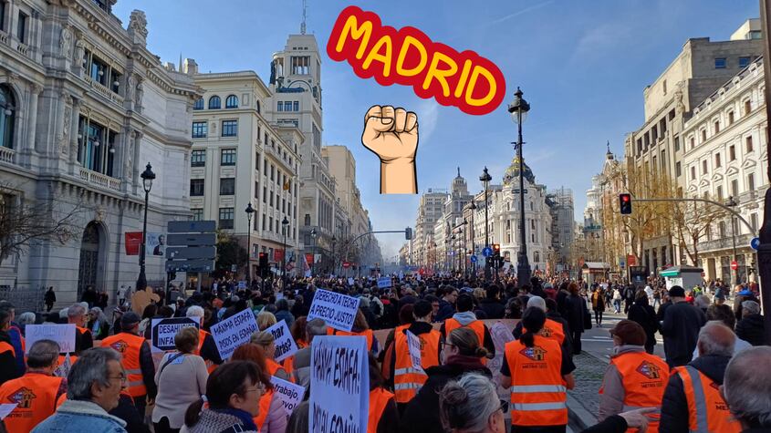 Miles de familias se movilizaron en Madrid en reclamo de alquileres asequibles