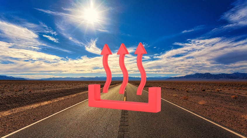 ¡Se supo! Esto sucede cuando ves ondas de calor en la ruta