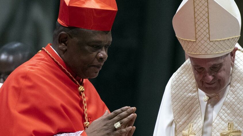 Cardenal Ambongo Besungu y Papa Francisco I (Jorge Bergoglio)