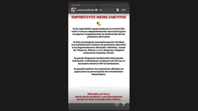 Historias de Ana Moya en Instagram