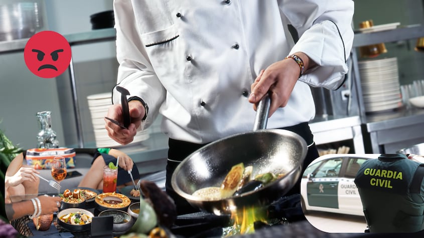 Un cocinero en Ibiza mando a un cliente al hospital en un rapto de furia tras reclamo