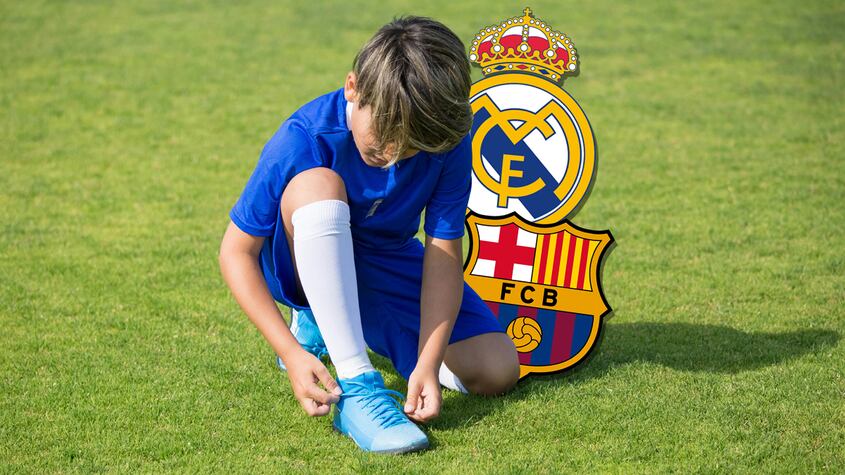 El niño que se asoció al FC Barcelona y al Real Madrid