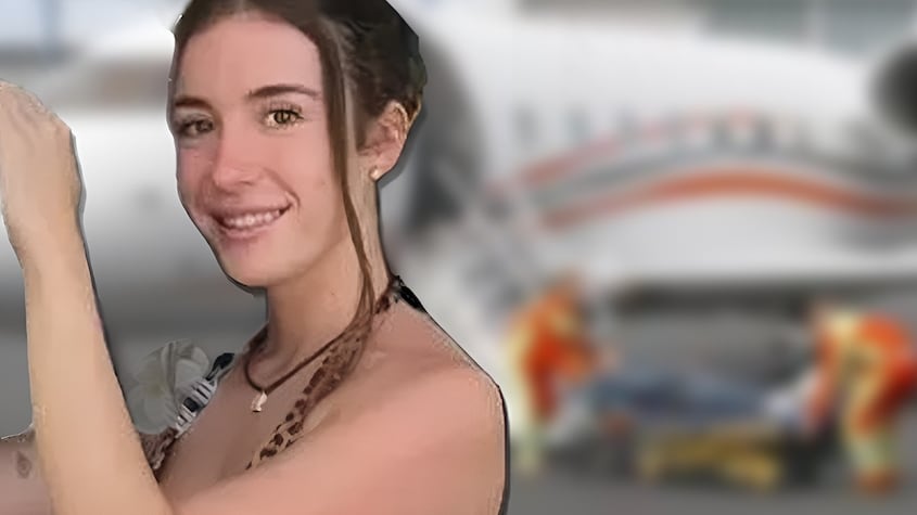 Ángela Agudo y su avión medicalizado