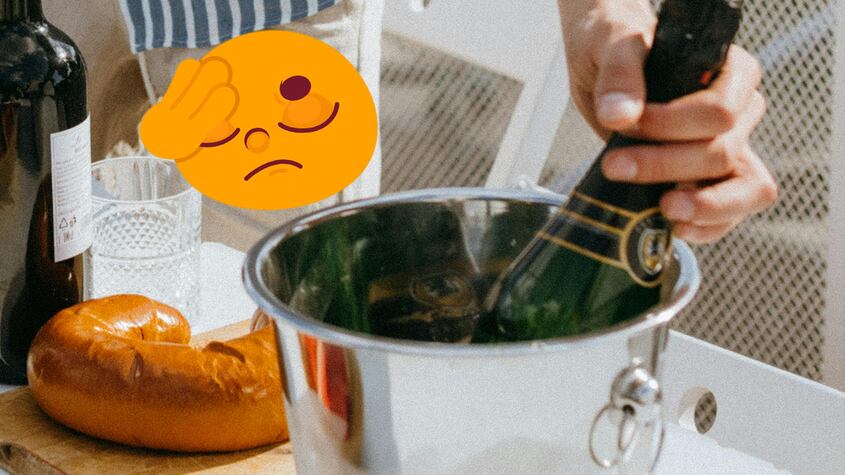 Mujer abre un champagne en Wimbledon: El corcho cayó en el lugar menos esperado