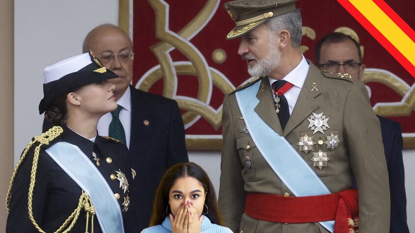 El rey reprendió a la Princesa de Asturias en el desfile del Día de la Fiesta Nacional
