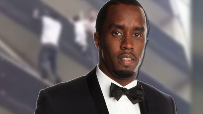 Sean Combs y la diseñadora colgarla de un balcón