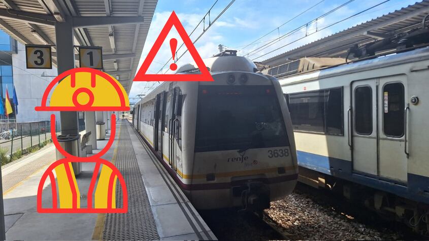 Trabajador muere al chocar la grúa que conducía con un tren en Asturias