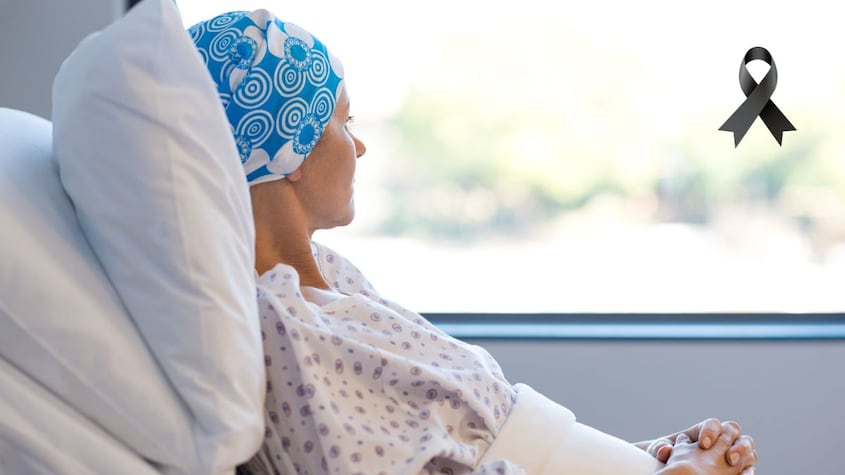 Mujer con cáncer.