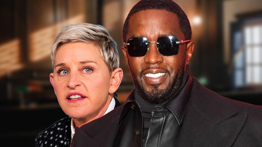 Ellen DeGeneres y Sean Combs (Diddy)