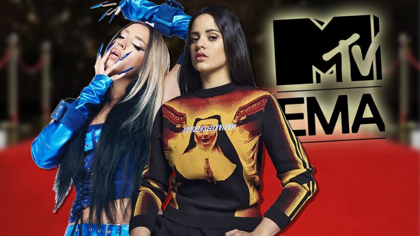 Rosalia y Lola Índigo en los MTV Europe Music Awards 2024