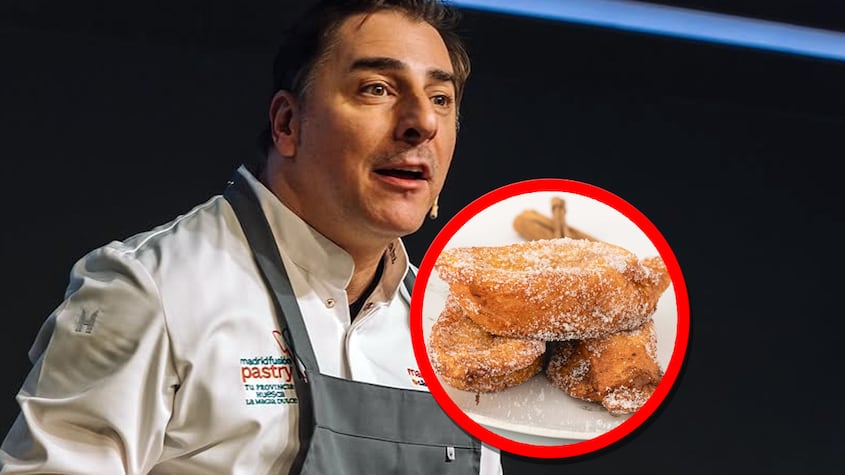 Jordi Roca i Fontané y su torrija.