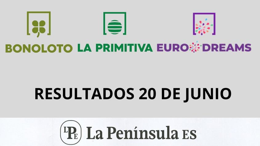 Bonoloto, Primitiva y Eurodreams: Resultados del sorteo del jueves, 20 de junio de 2024