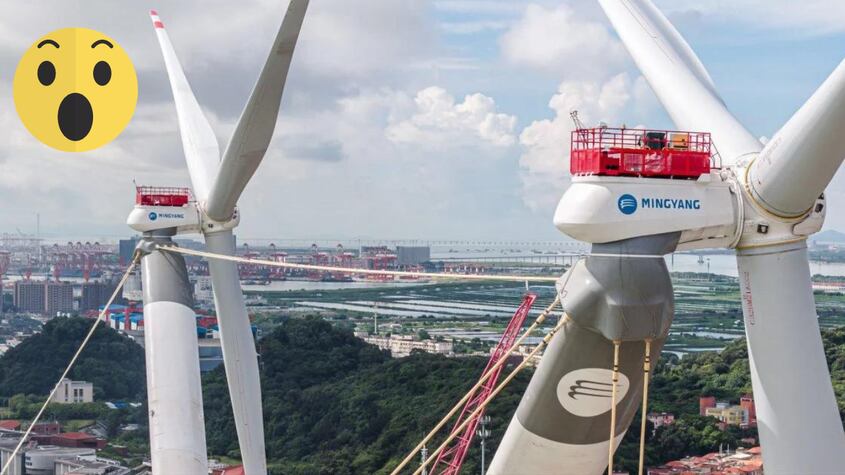 China sorprende al mundo con un monumental generador eólico gemelo