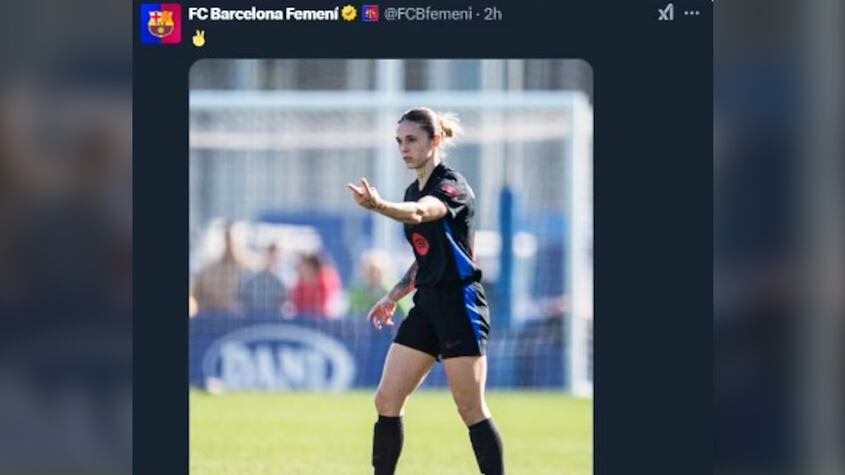 Publicación de X borrada del FC Barcelona sobre Mapi León
