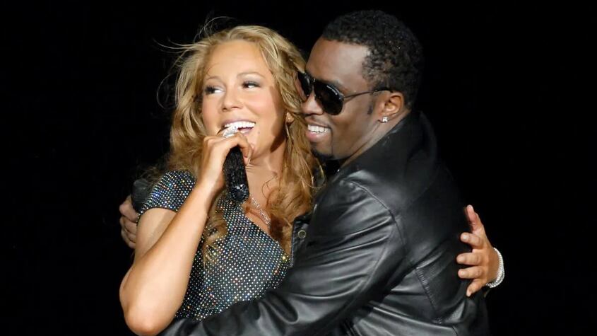 Mariah Carey y Sean Combs (Diddy) en el Madison Square Garden