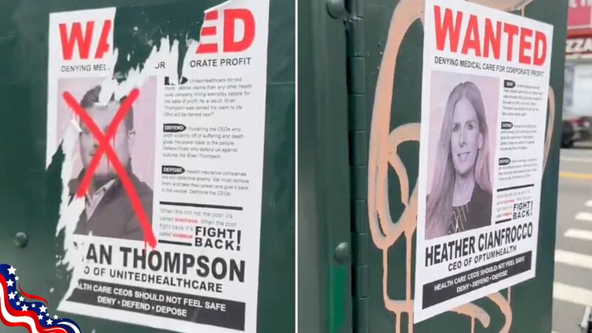 Alerta en Nueva York por carteles contra ejecutivos de las empresas de salud