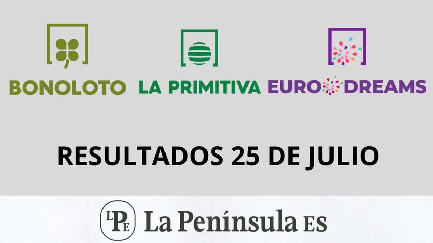 Bonoloto, Primitiva y Eurodreams: Resultados del sorteo del jueves, 25 de julio de 2024