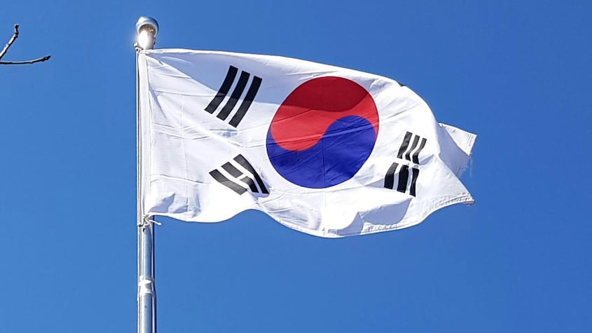 Bandera de Corea del Sur.