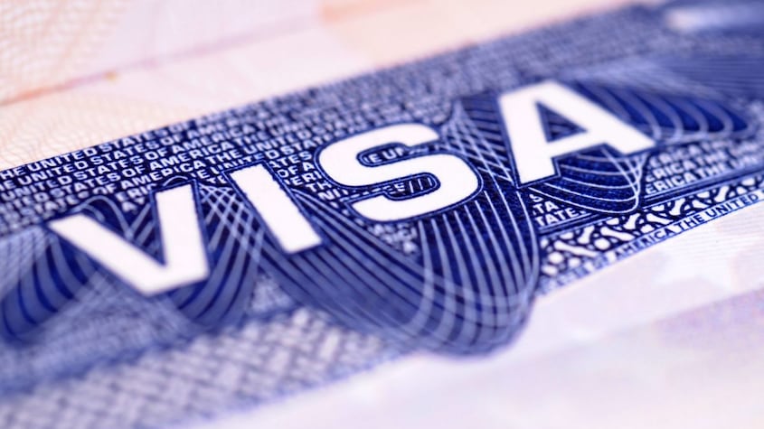 Visa estadounidense.