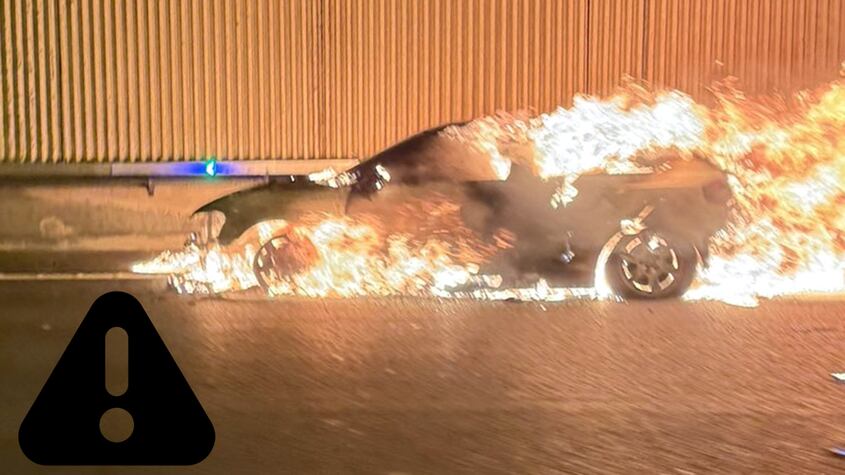 Incendio en un tunel de la M-40 en Madrid