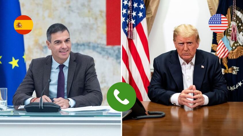 Pedro Sánchez y Donald Trump