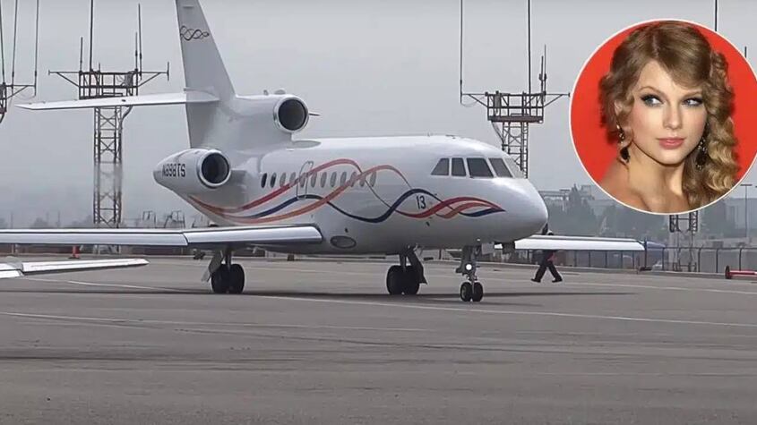 Taylor Swift y su avión.