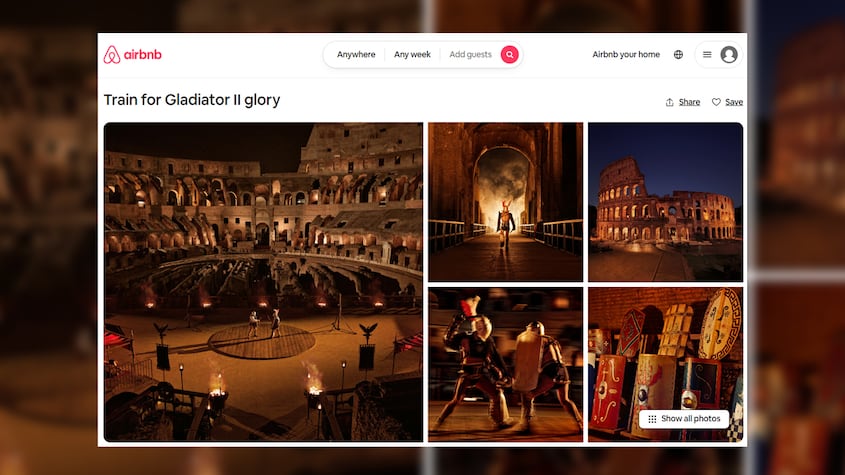 Experiencia "Train for Gladiator II glory" de Airbnb