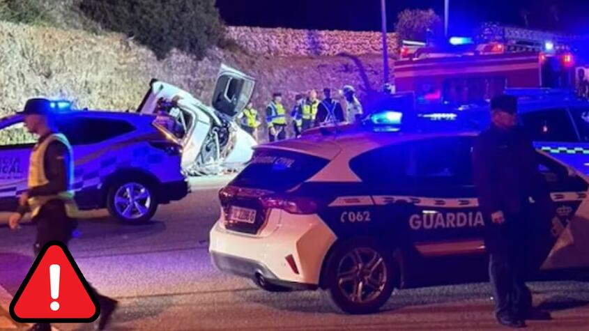 Accidente de tráfico en Menorca (Islas Baleares)