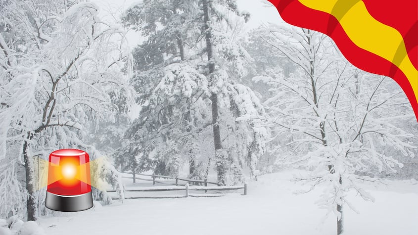 Aemet activa alerta roja por fuertes nevadas: estas son las zonas afectadas