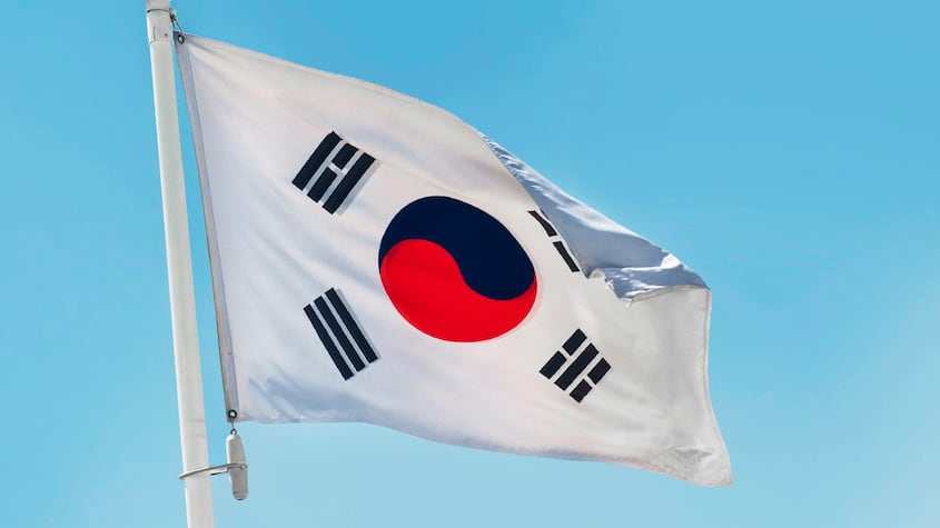 Bandera de Corea del Sur.