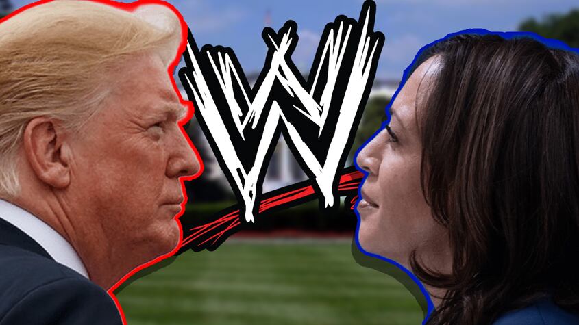 Donald Trump vs. Kamala Harris en WWE