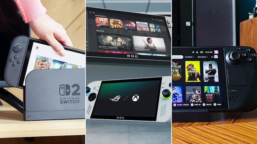 Nintendo Switch 2, ROG XBOX Ally y Steam Deck.