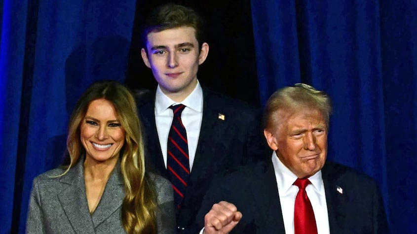 Barron Trump y Donald Trump