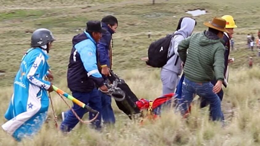 Herido en la Batalla Ritual del Chiaraje en Cusco (Perú)